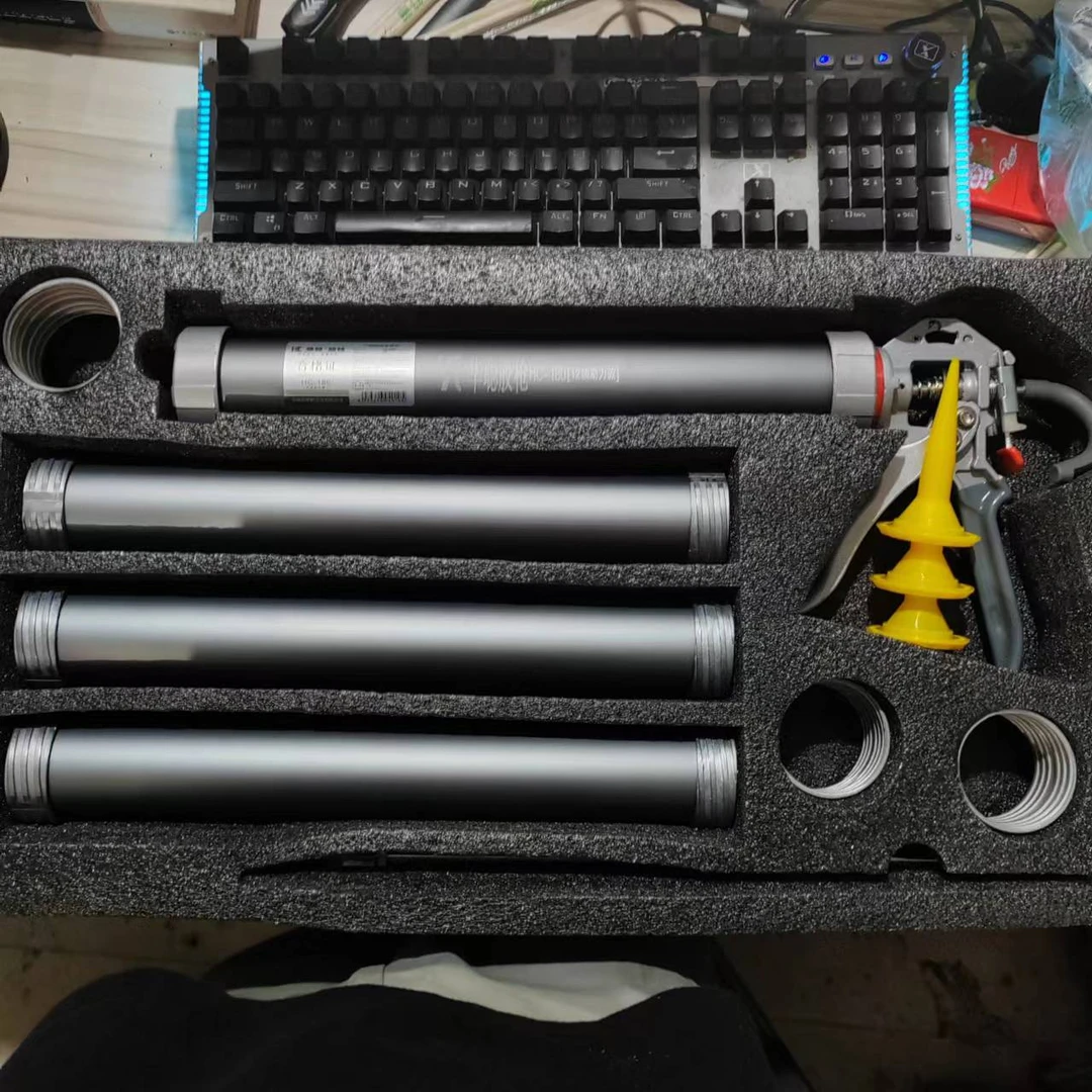 华聪12轴加长版结构胶枪正品华聪胶枪轴承嵌套轻松自动断胶胶枪