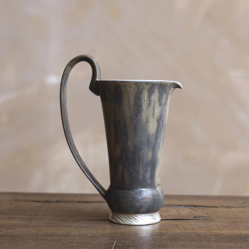 【小田甄陶】李朝青灰-雅奏分茶器-底部描银（Q1912）