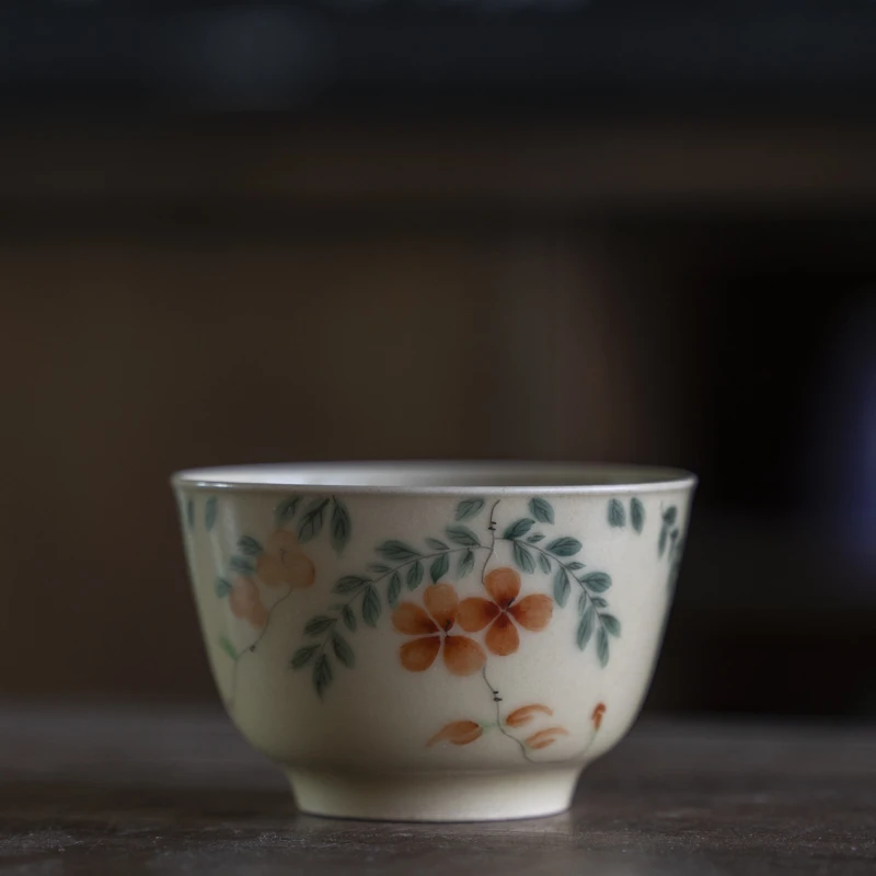 【小田甄陶】凌霄花-拙溪-主人杯（拙溪S0033）