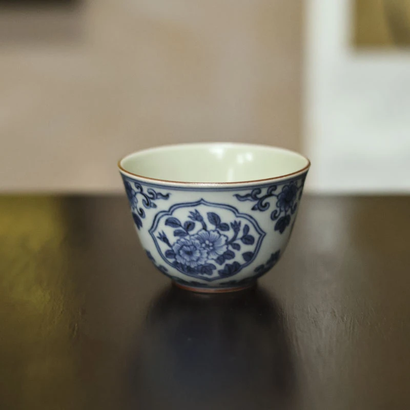 【九姐爱喝茶】开窗团菊-墨冉-杯子（新墨冉0038）容量80CC