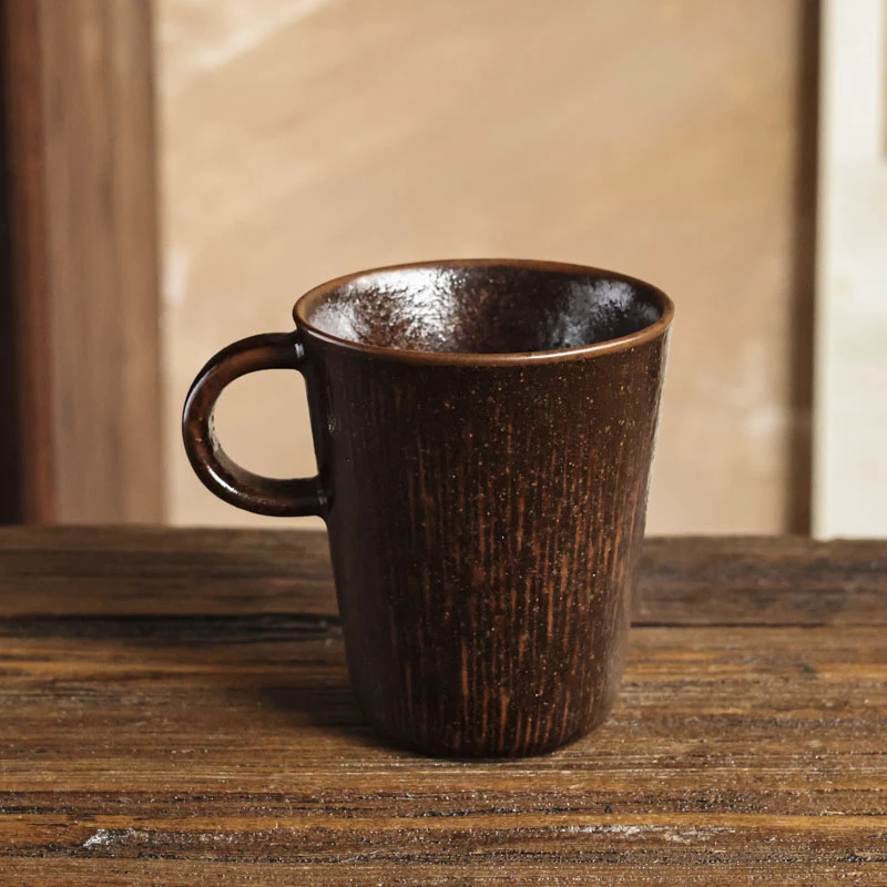 【小田甄陶】铁锈红清逸杯（Q2622）