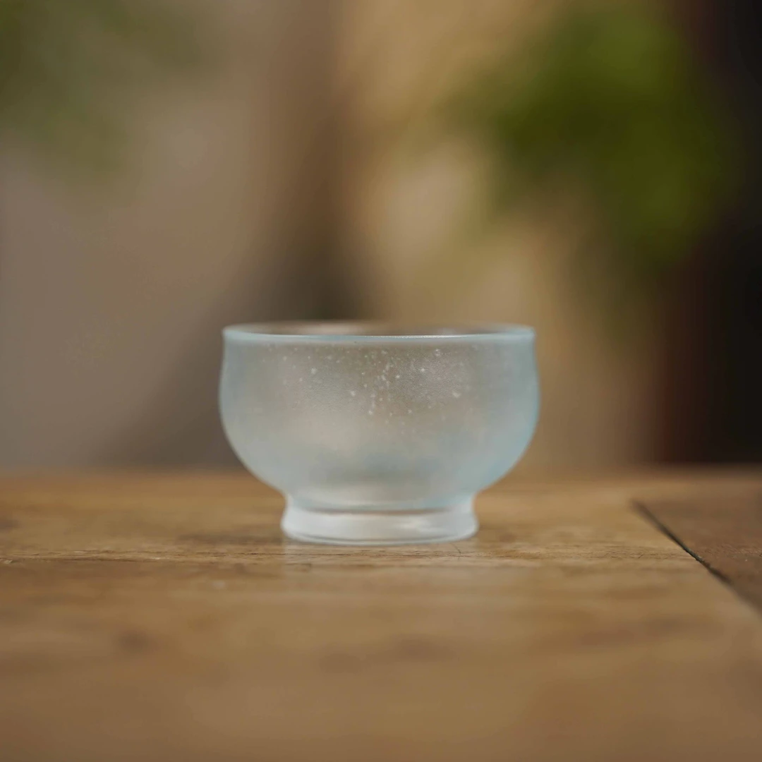 【小田甄陶】琉璃如是杯-冰透蓝（心缘0050）