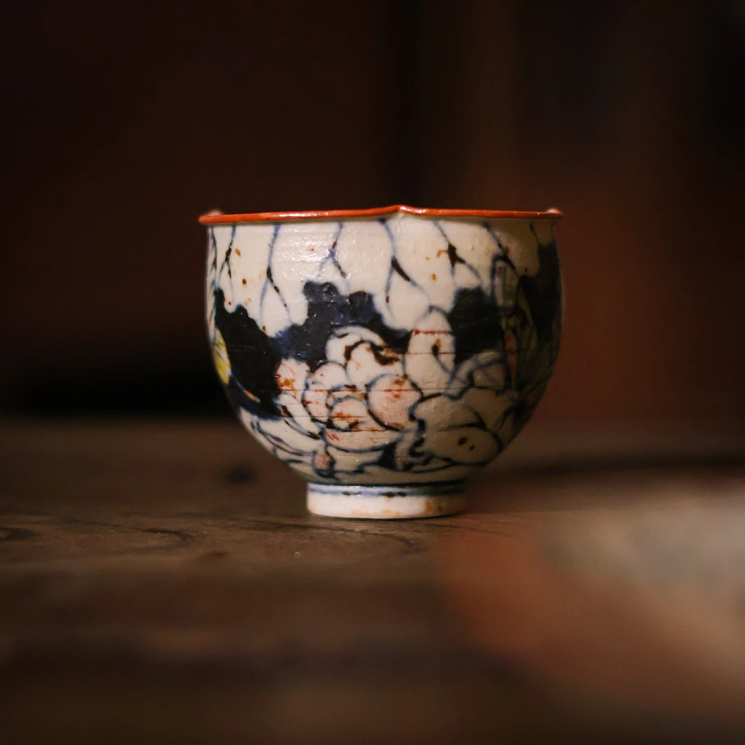 【小田甄陶】青墨-福运连连-熹谷言物-客杯-40CC（青墨0045）