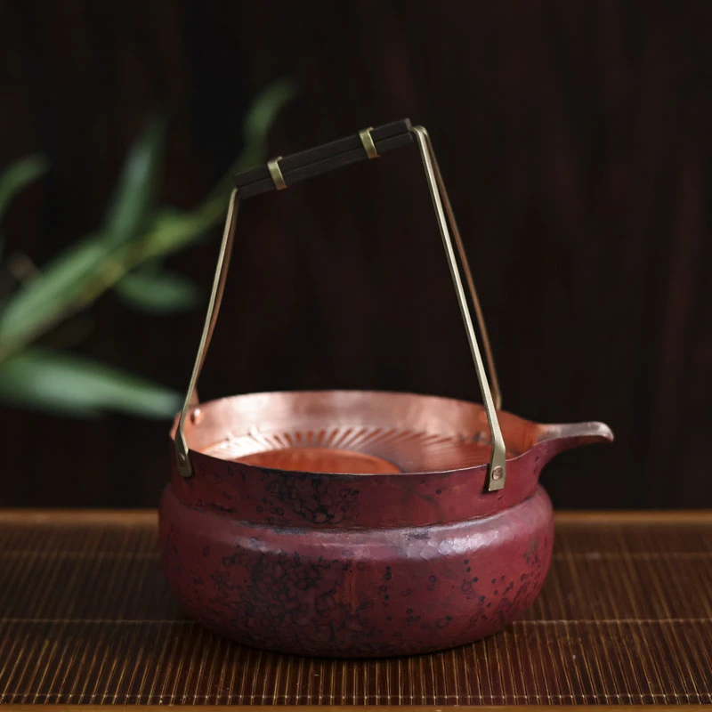 【小田甄陶】春喜铜-菱形圆肚提篮壶-300CC（春喜铜0217）