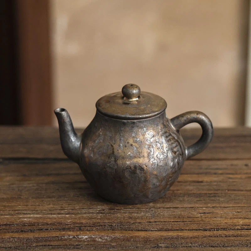 【小田甄陶】鎏金长乐壶（Q2551）