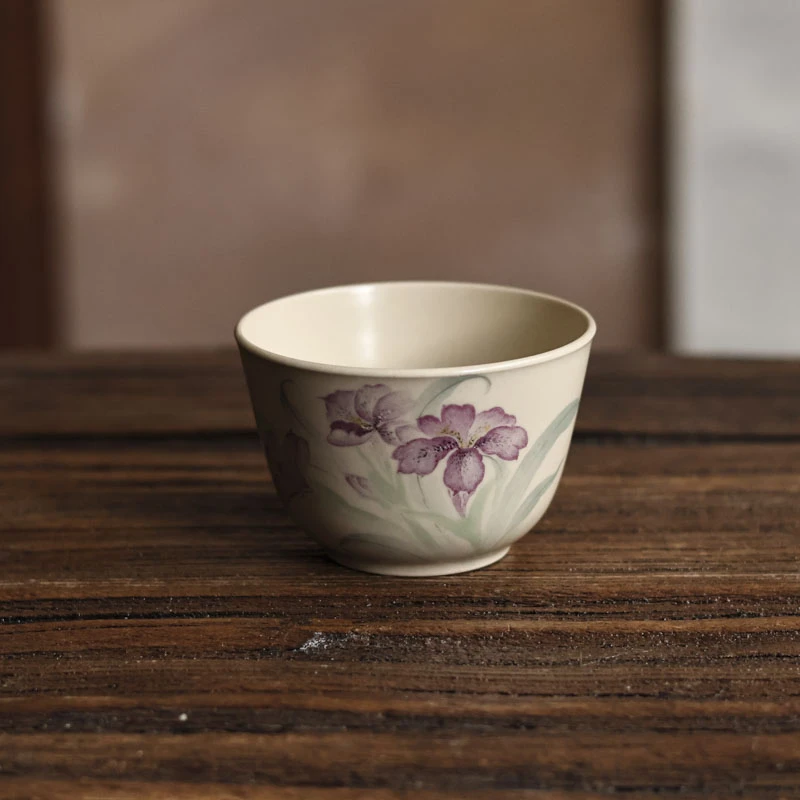 【小田甄陶】鸢尾花-拙溪-杯-80CC（拙溪S0123）