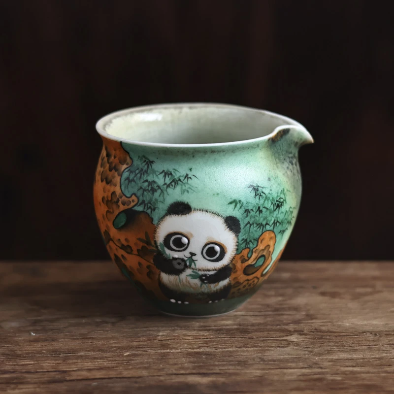 【小田甄陶】熊猫-蕉白轩-公道杯180ml（蕉白S0101）