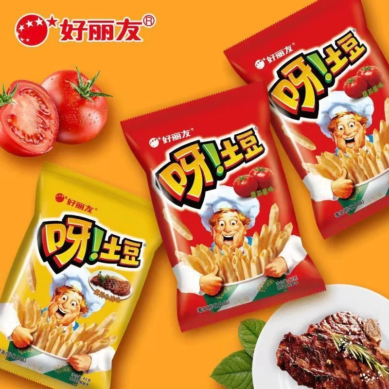 呀土豆薯条袋装40g办公室宵空心馋小零食小吃大礼包酥脆大包装
