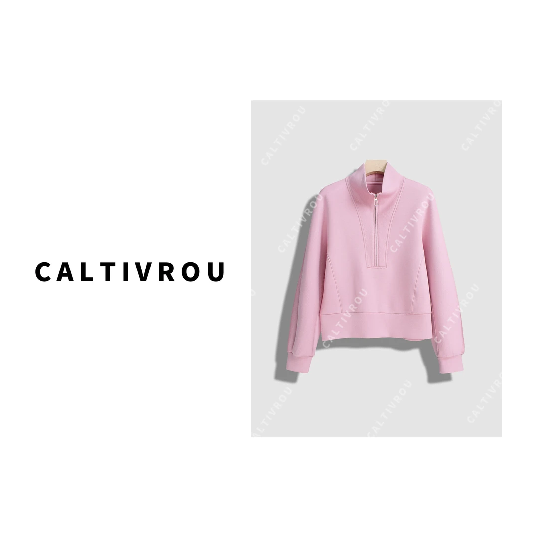 【蕊蕊】~气质高领卫衣女秋冬新款长袖休闲上衣Y12320