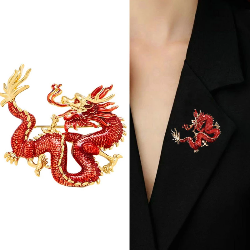 【专柜轻奢】国潮胸针中国风喜庆龙年配饰品时尚胸花
