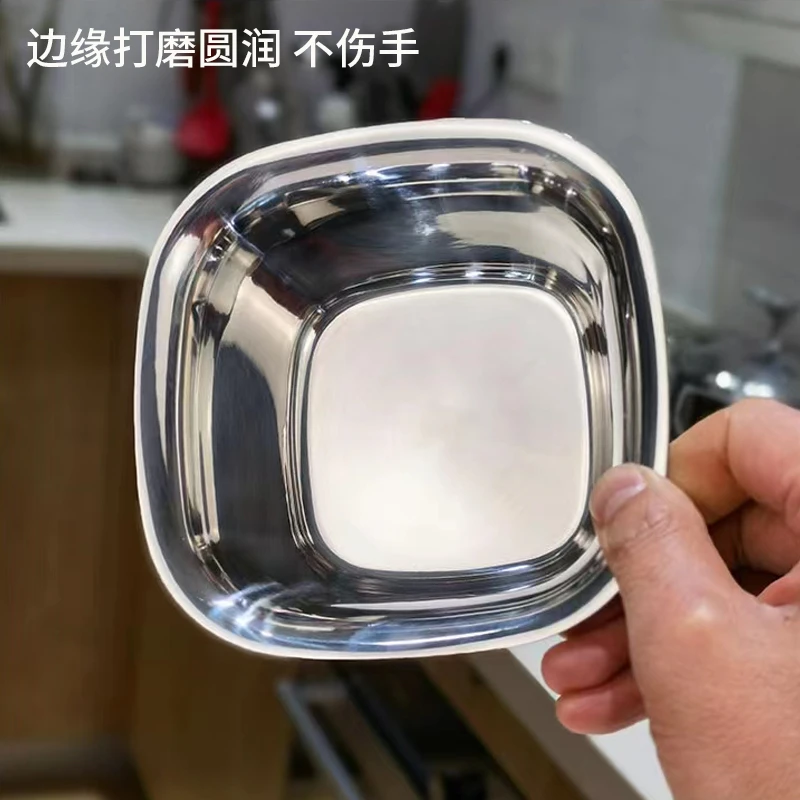不锈钢方碗13x13家用