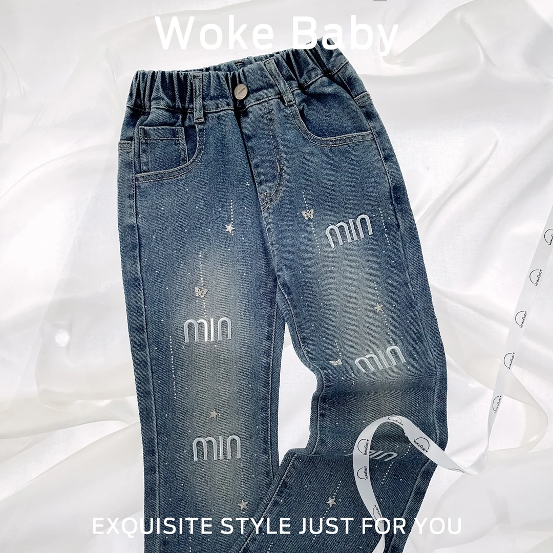 【流星落下时】女童秋季裤子新款长裤时尚洋气儿童百搭汉服 V9025