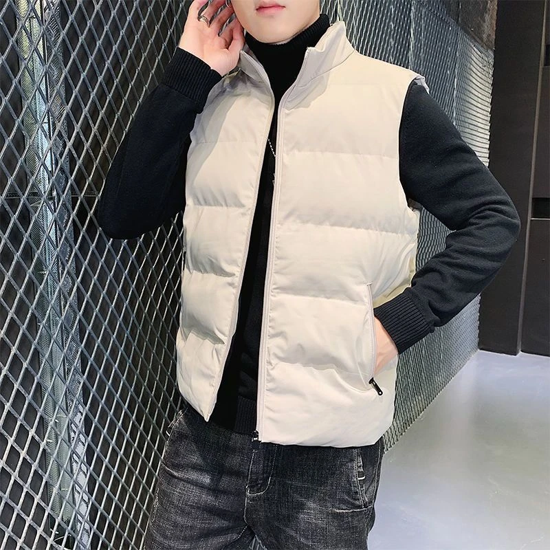 羽绒服马甲男秋冬季羽绒服马甲男士韩版潮男潮流保暖仿丝绵