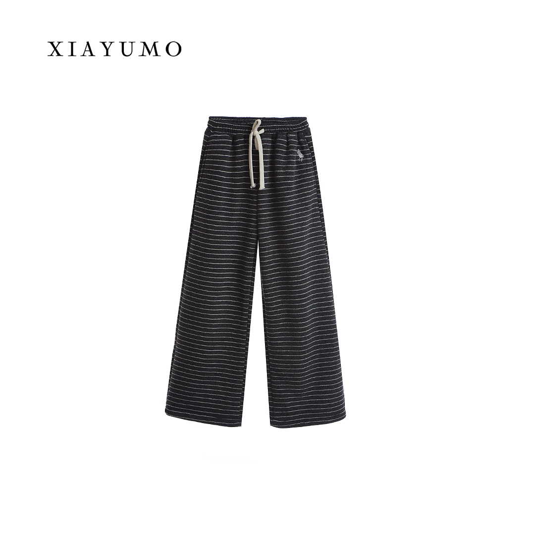 灰色加绒条纹长裤DS81浮力女童新款上新暂用浮力链接外套