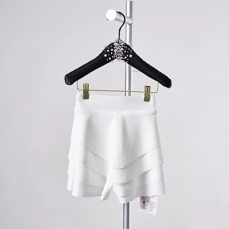 夏羽墨女童春夏新款白色不规则裙裤百搭气质荷叶边轻奢女宝半身裙