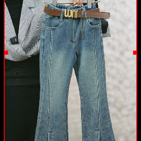 蓝色直筒311SM867儿童新款上新暂用白色泡泡袖外套