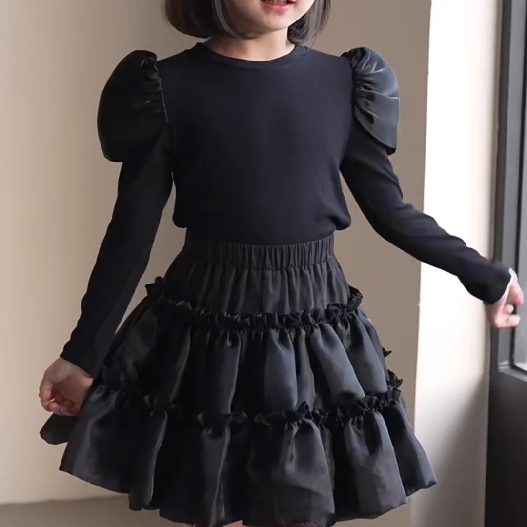 长袖打底SWN401DA73H女童新款上新暂用浮力链接外套