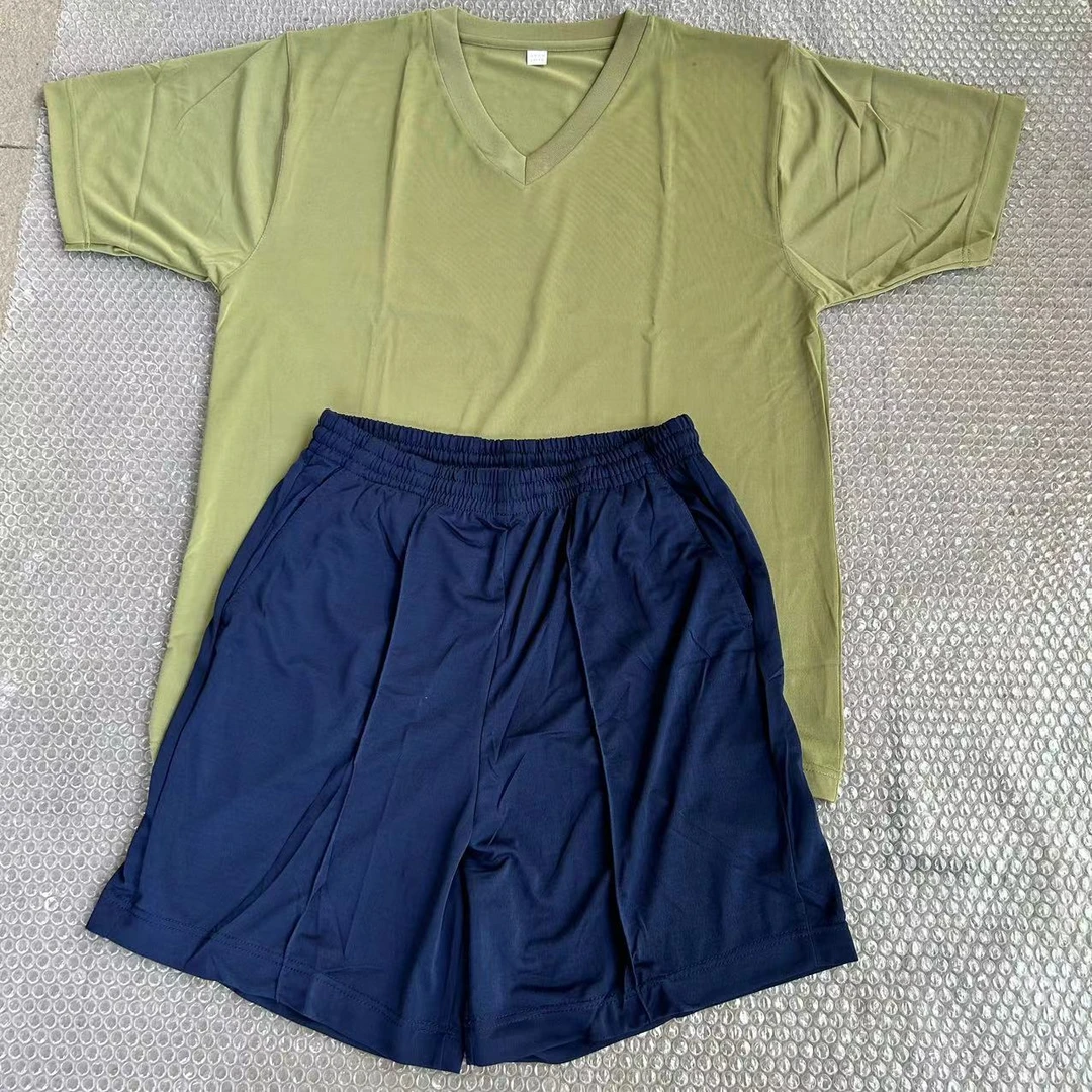 男士短袖运动套装体能服有花无花