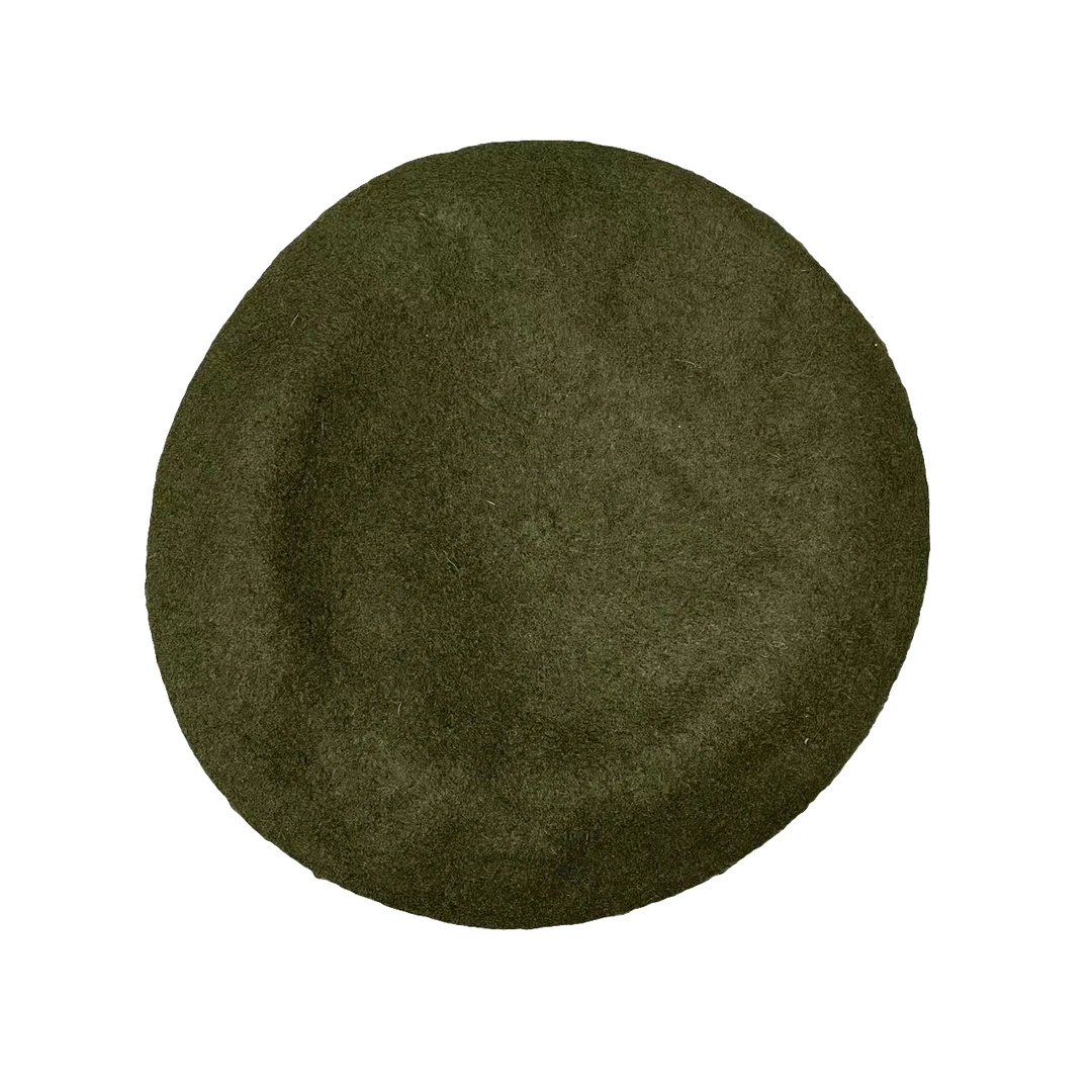 草绿色/黑色/蓝色毛呢帽子