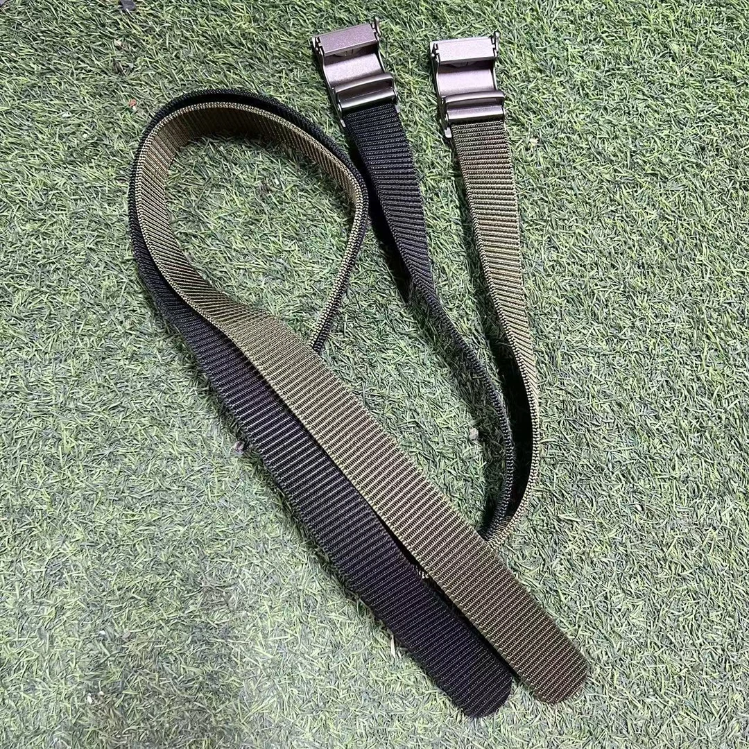 自动扣合金扣头黑色/绿色两款颜色迷彩裤腰带