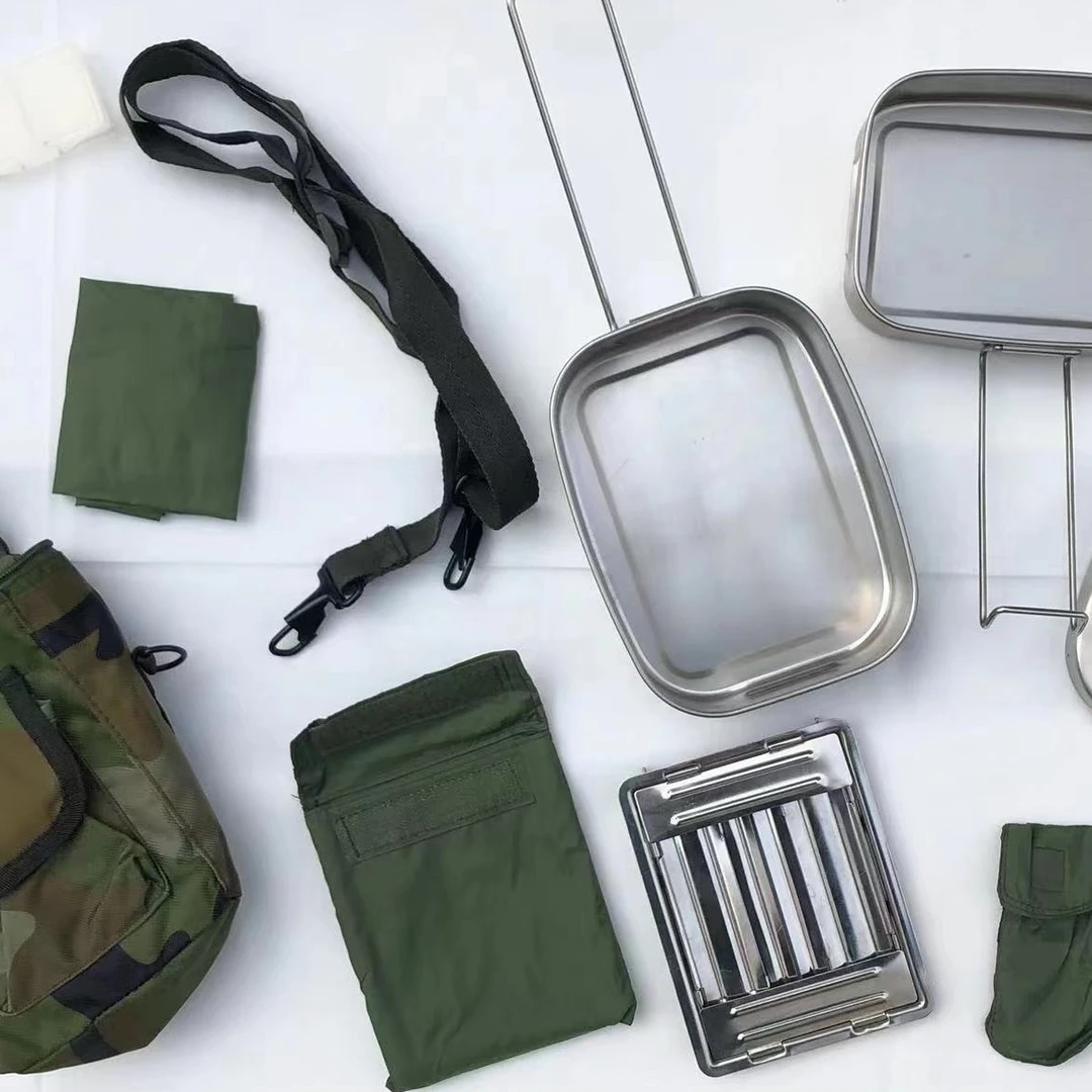 单冰九件套饭盒户外旅游多功能便携式带包包