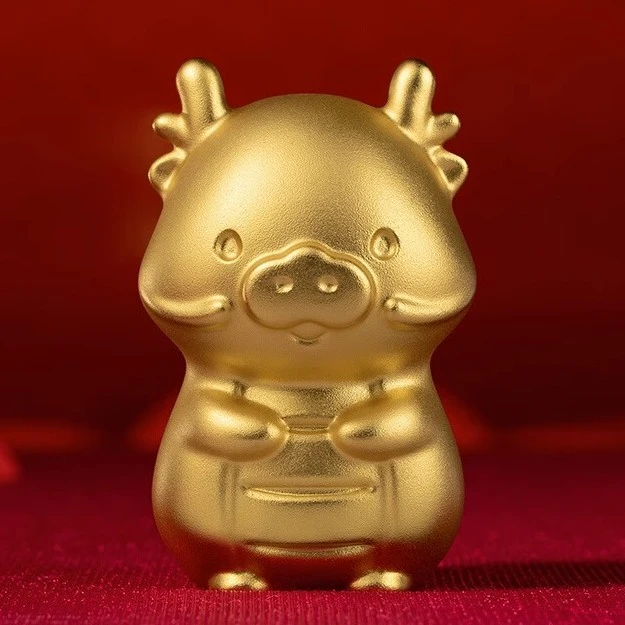 上新了故宫 萌之归宝系列金龙报喜联名款龙年铜摆件生肖龙新年礼