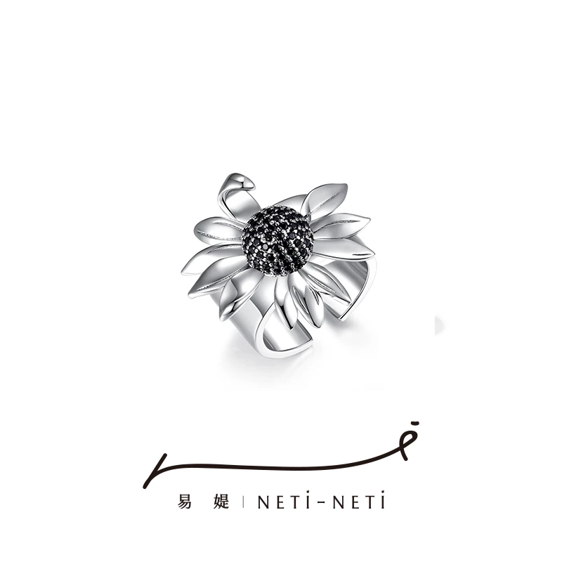 易媞 铜合金锆石戒指 NETI-NETI 游系列-绽放的勇气戒指时尚轻奢