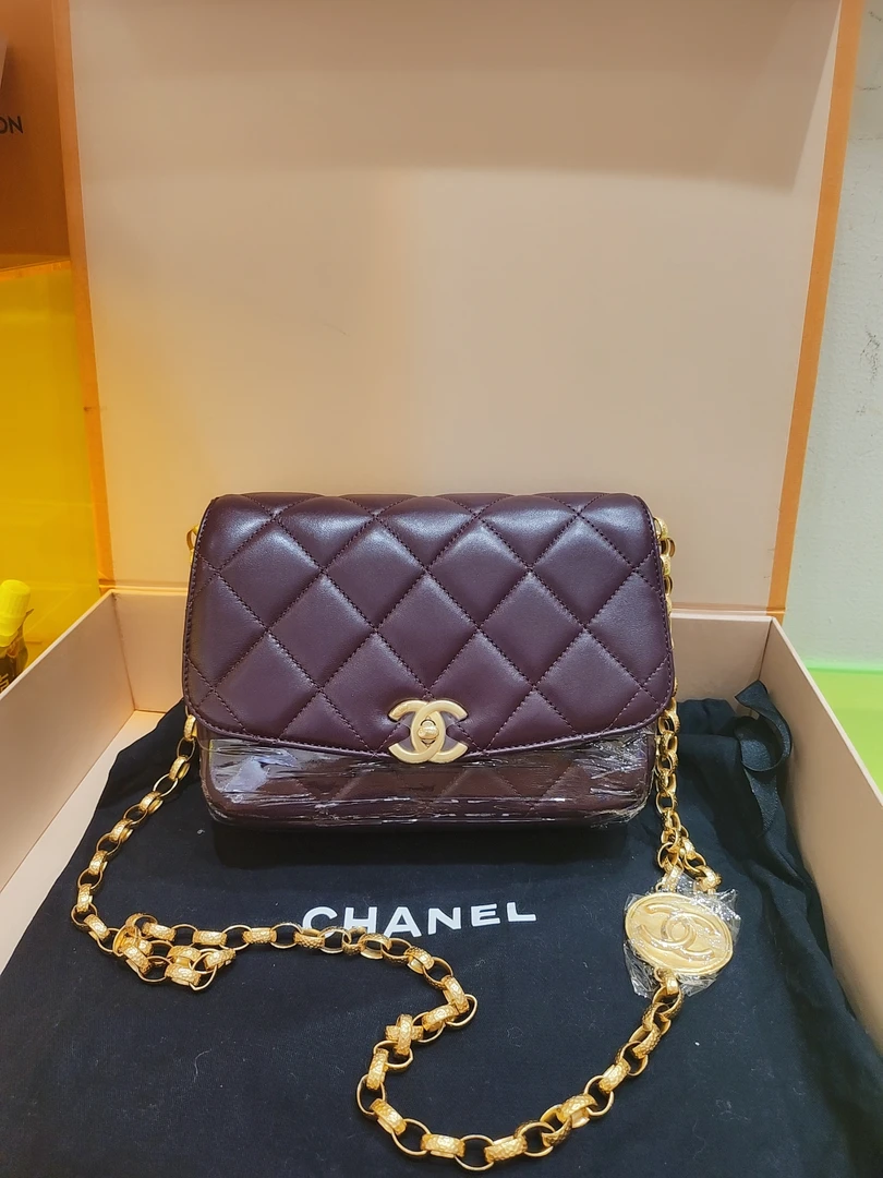99新 Chanel/香奈儿 Chanel coco女神金币雕花 方胖子 大号菱格