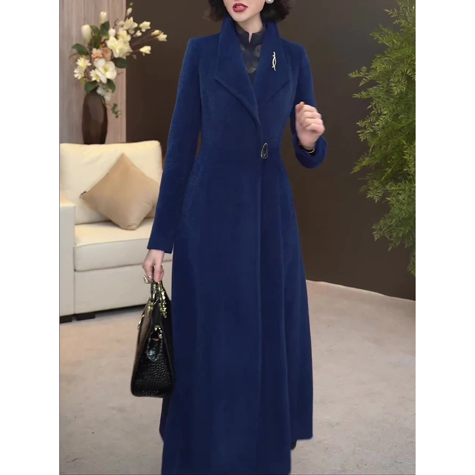 高档洋气毛呢外套女秋冬季新款轻奢气质修身显瘦高贵妮子大衣