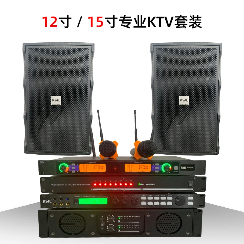 12/15寸专业KTV专业音响唱歌音响套装卡拉OK演出音箱酒吧舞台音响
