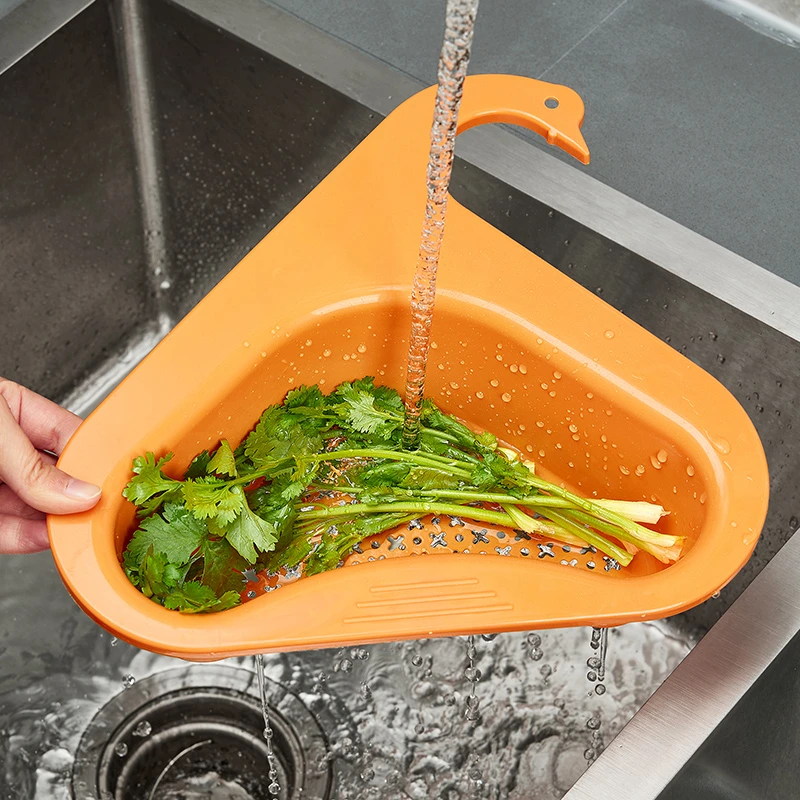 【拍一发二】天鹅沥水篮干湿分离水槽垃圾过滤篮洗蔬菜沥水滤水架