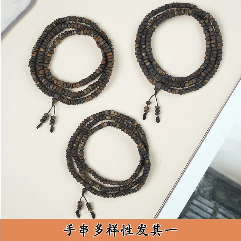 【碎银几两】绿奇楠沉香99分沉多圈手串SYZ003200-0（多样性发其一）