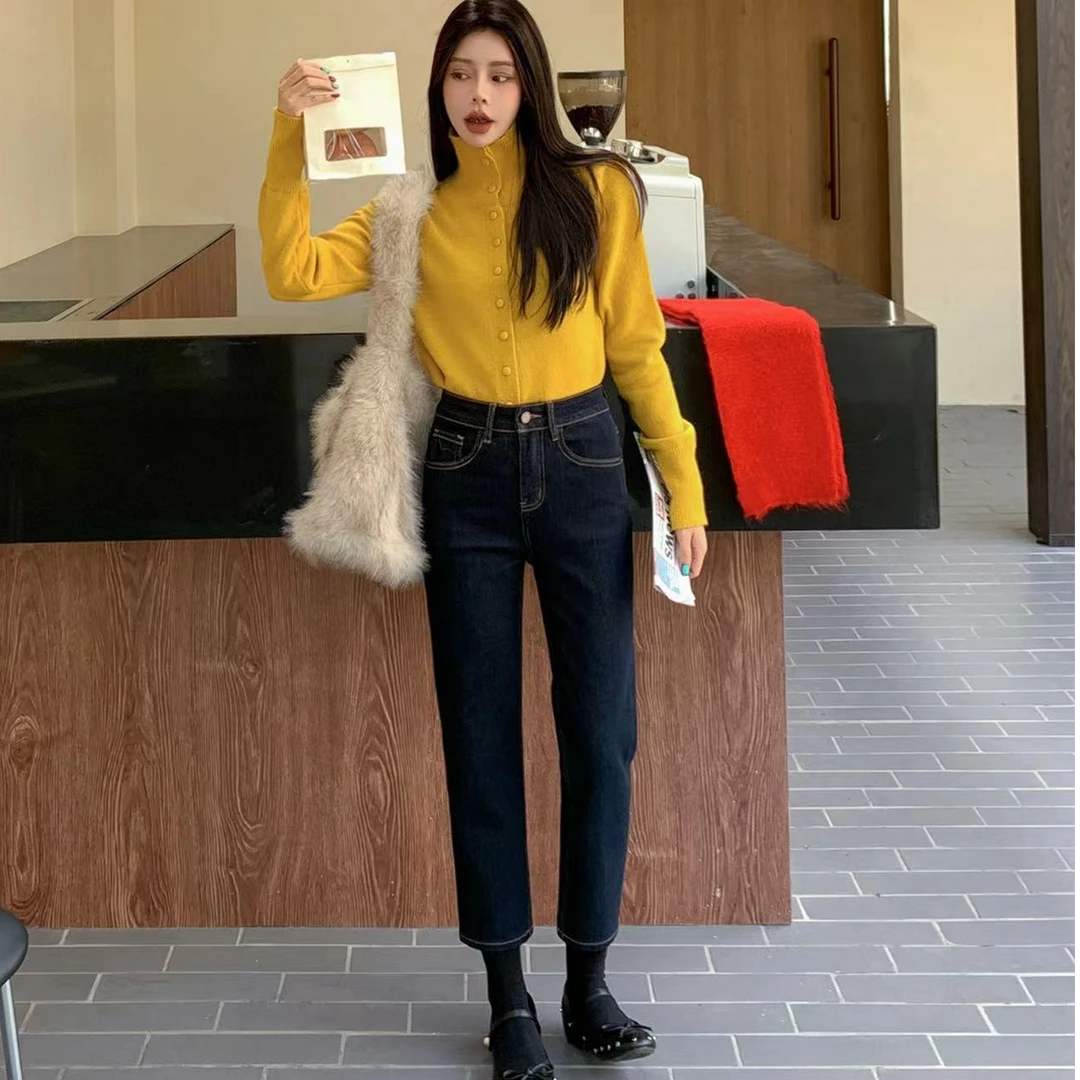 #3923四面弹面料 九分法棍裤秋冬款