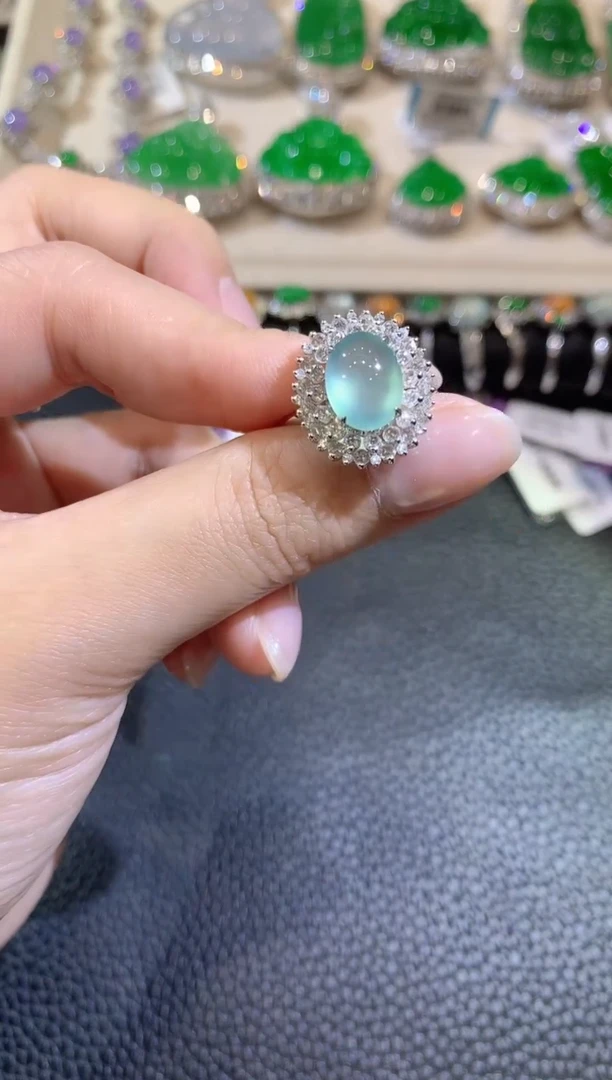 【闪购商品】翡翠戒指18K金镶嵌Z20