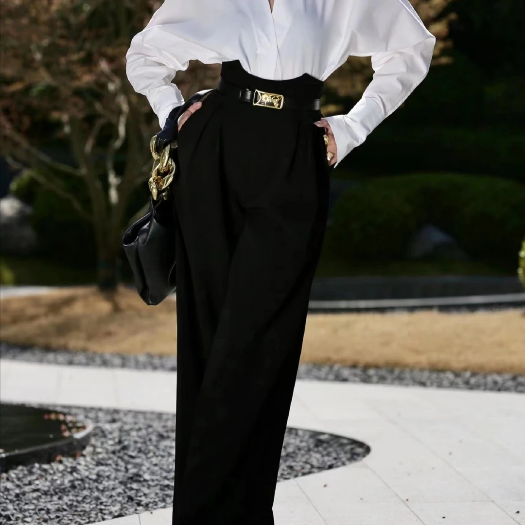 芈莱尤优——时尚气质经典款百搭阔腿裤裤子H22—713