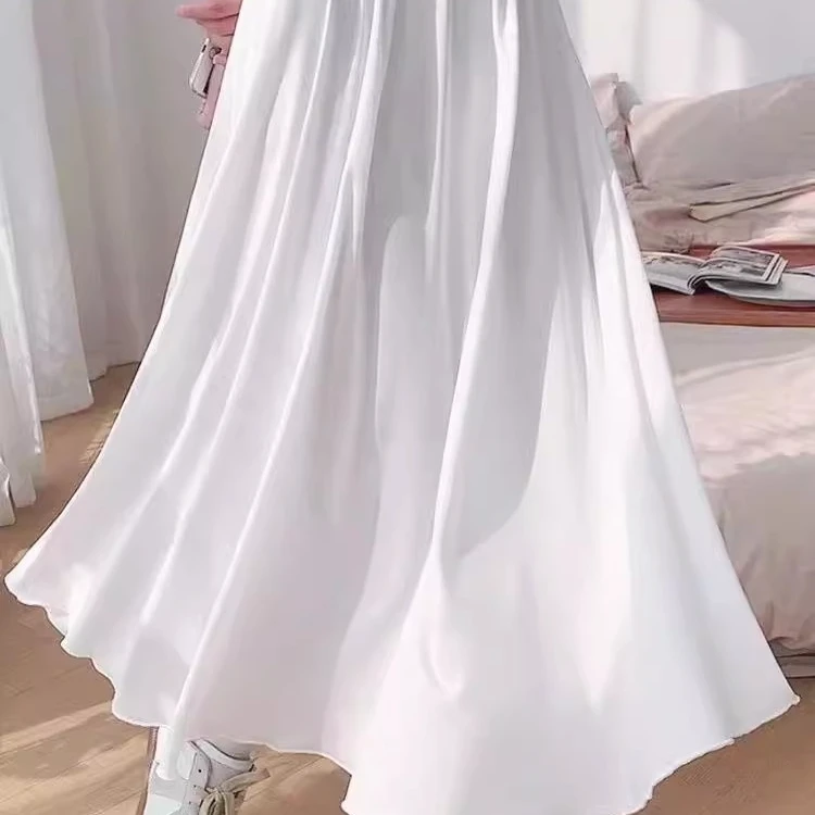 媚海棠【汉服衬裙】防走光内衬百褶气质仙女大摆国风白色宽松复古