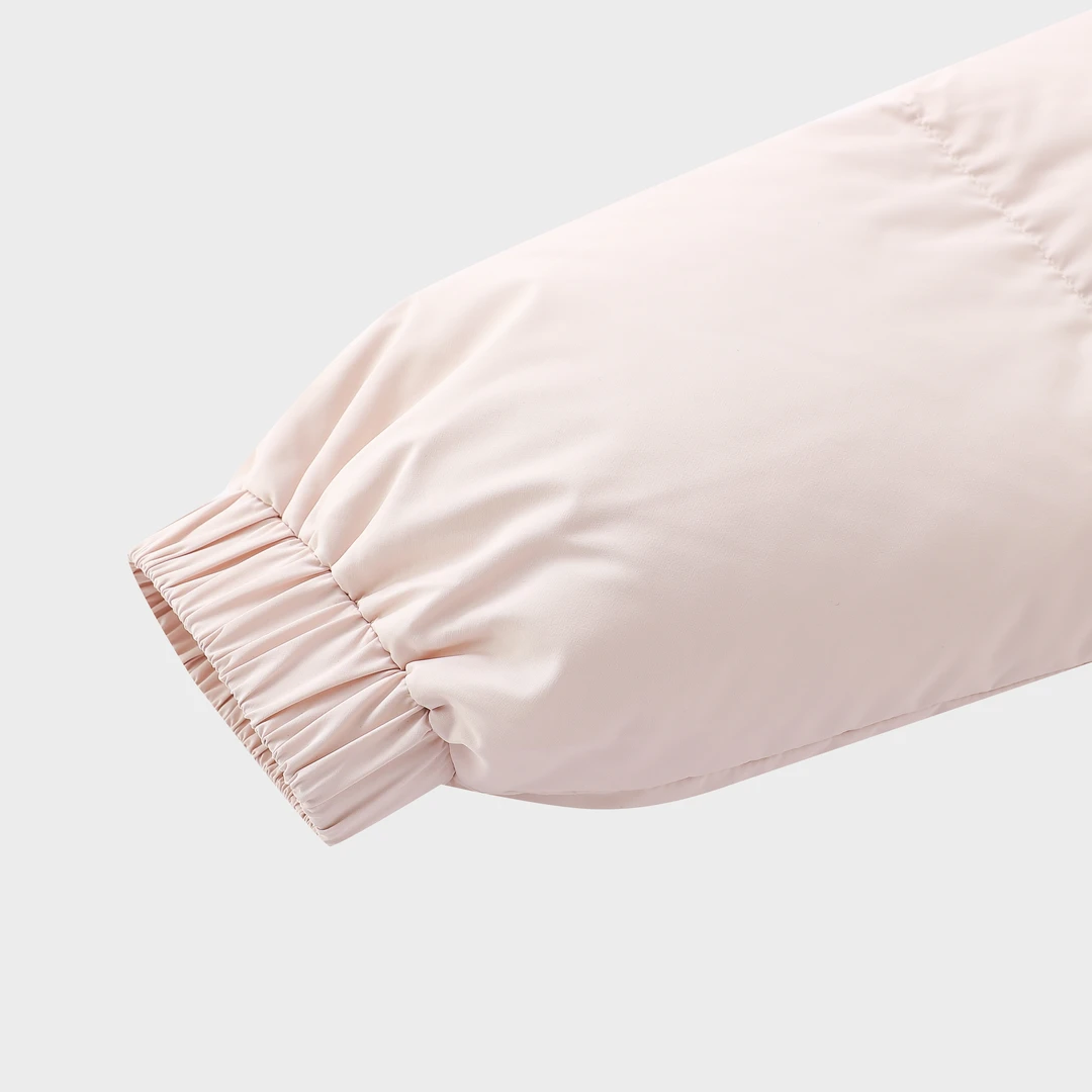 YC 淡粉色针织拼接短款羽绒服-4094