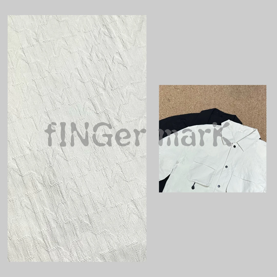 小众设计师男女同款【暗纹压花】阔型轻薄工装衬衫外套8803