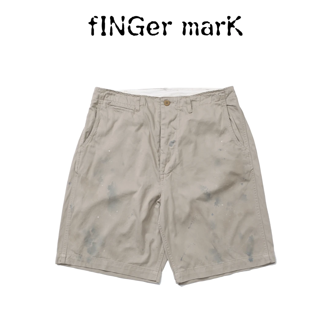 fINGer marK 集閤店 复古泼墨水洗做旧阔腿五分裤短裤856