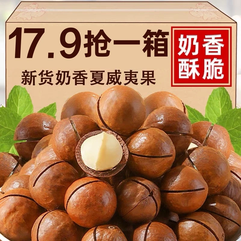 【17.9抢一箱！】新货夏威夷果奶香酥脆坚果干果休闲零食送开口器