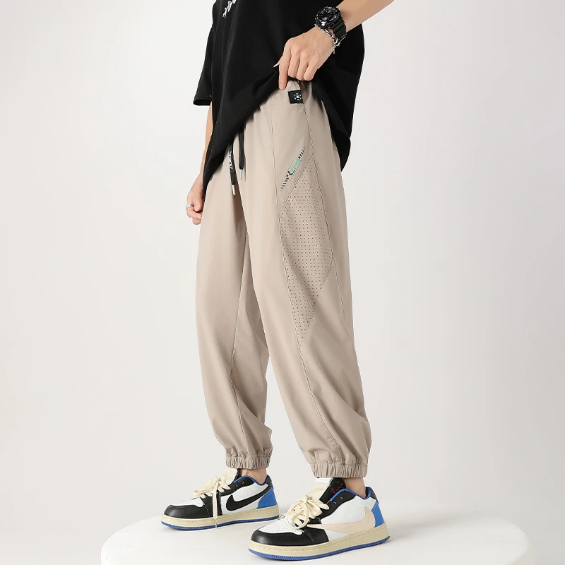 胖男大童裤子夏装2024新款儿童夏季长裤大童休闲运动速干裤青少年