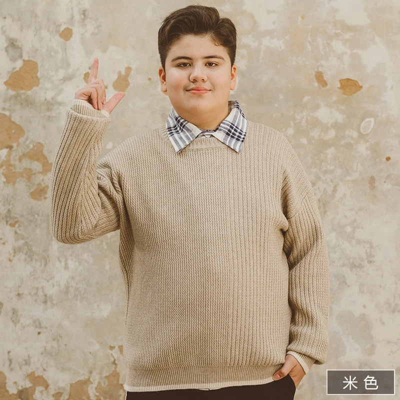 胖男童毛衣秋冬儿童针织衫2024新款胖童装加肥加大秋装上衣打底衫