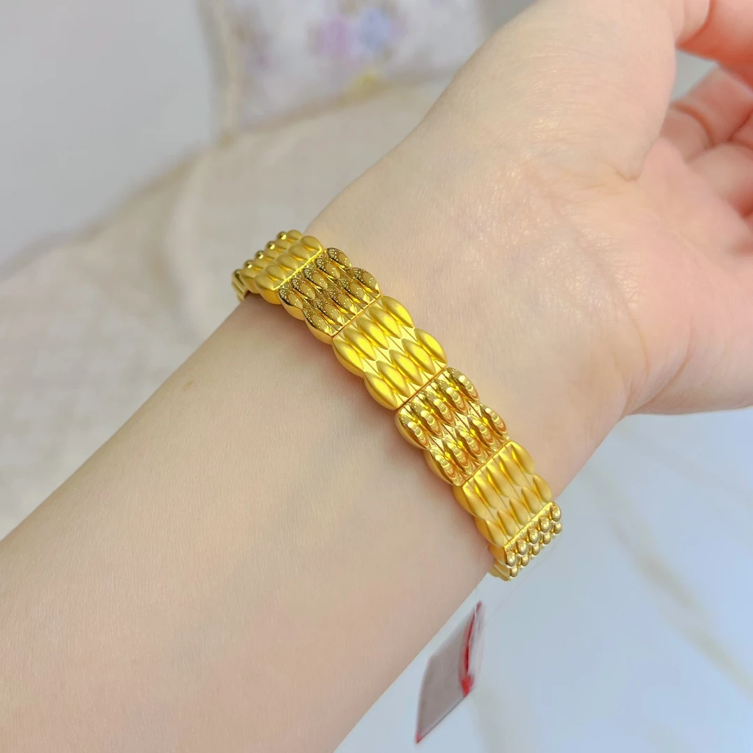Chow Tai Seng/周大生黄金手链男女款足金马鞭手链手链金首饰大气