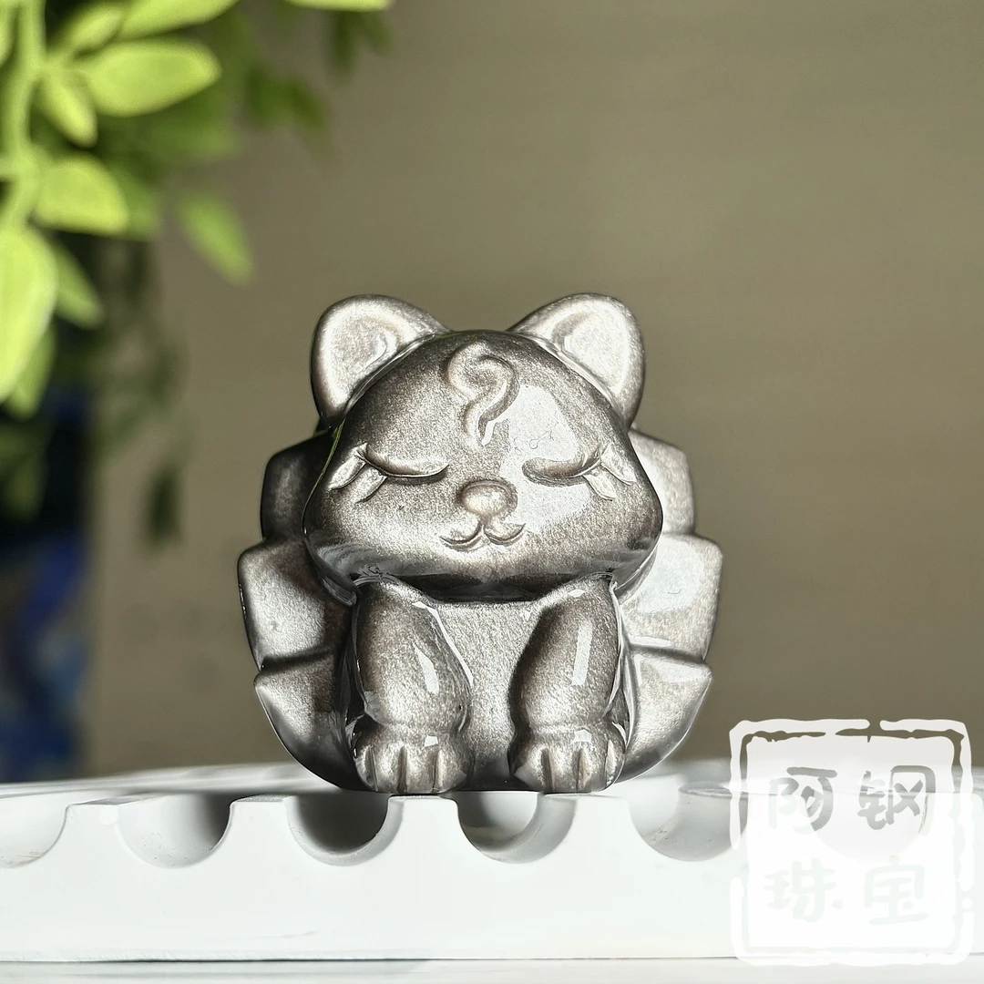 精致款银曜凤九摆件（高42宽42厚29）-多样性发其一-FJ701