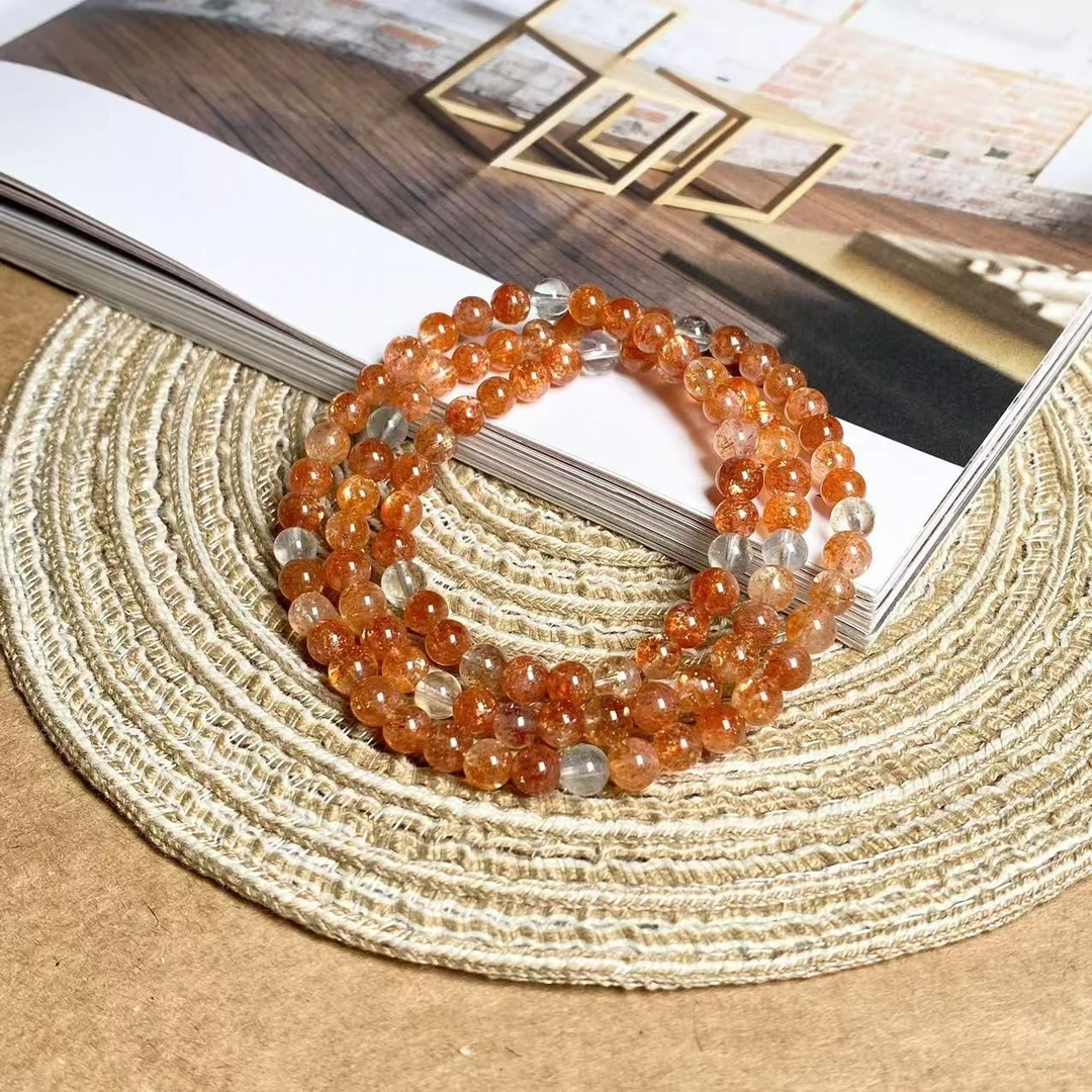 【高品】老料阿鲁沙三圈长石多圈手串项链5mm+多样性发其一AL318