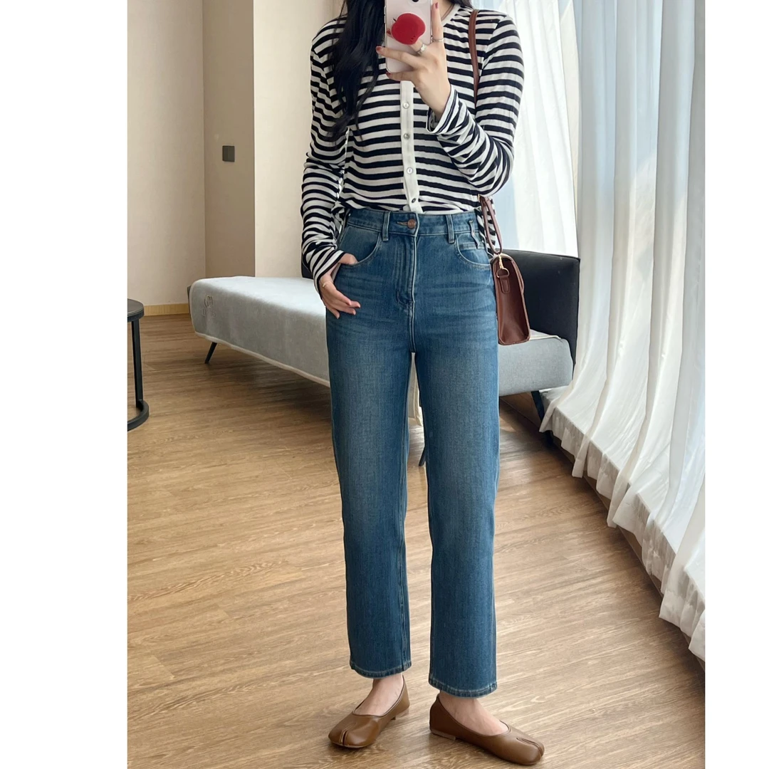 断码孤品！NO退！复古垂感牛仔裤小个子特色牛仔裤！NO退！