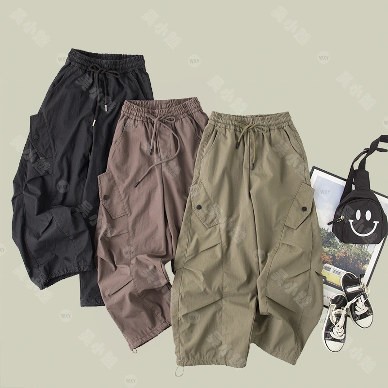 吴小越W670男童散兵工装裤子春秋款儿童长裤男孩休闲运动裤