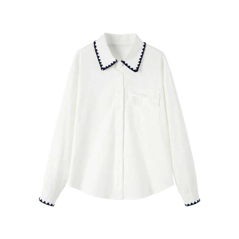 长袖衬衫女2025春秋新款莱赛尔面料休闲宽松百搭气质衬衣服1018