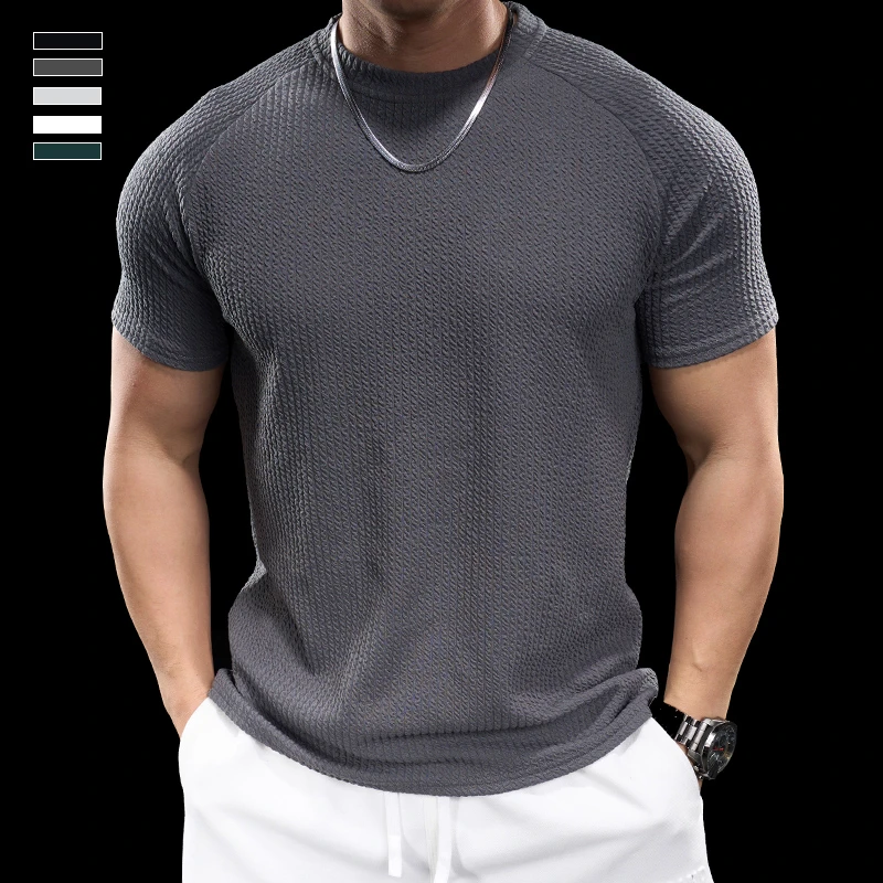 超量 男士运动健身T恤跑步训练衣服短袖上衣舒适透气夏季男款