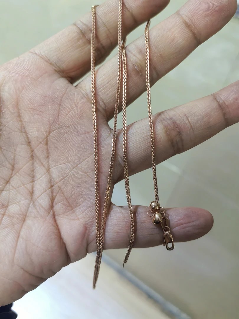 18K玫瑰金项链时尚